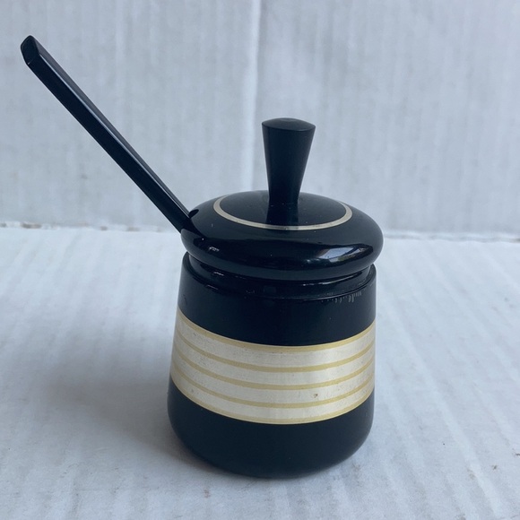 Vintage West Germany single service salt and pepper mustard condiments plate - Picture 11 of 16